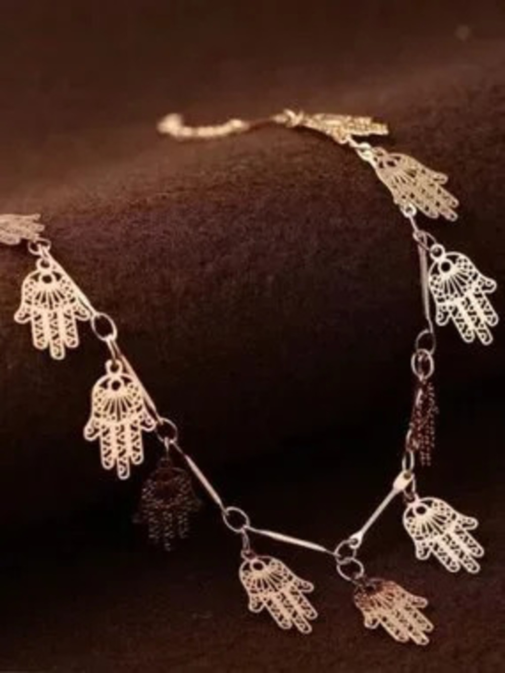 14k Gold Plated Hamsa Charm Bracelet